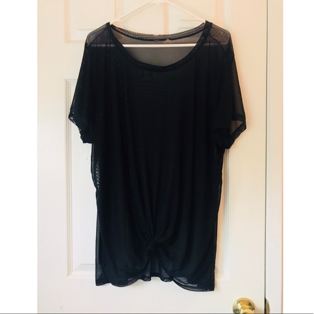 Black Mesh Tee